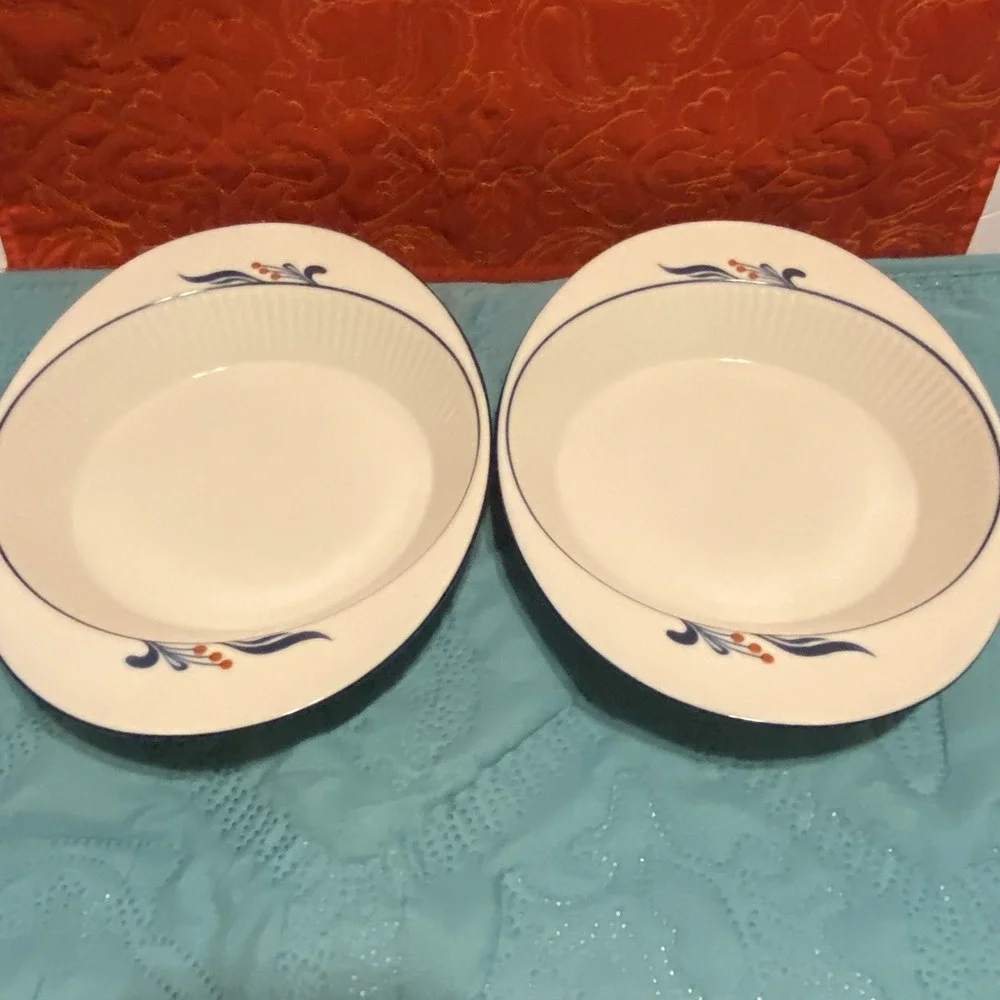 2 Vintage Dansk Bistro Maribo Oval Au Gratin Casserole Baking Dish Berries Japan